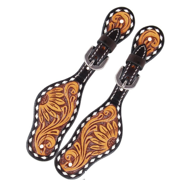 Rafter T Spur Straps Kids Floral Sunflower