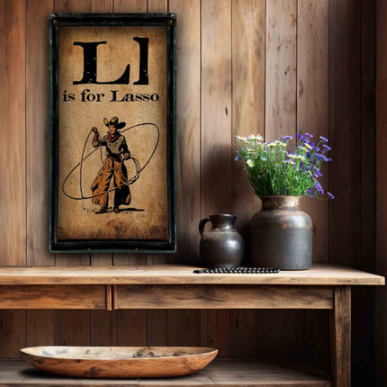 TM L is for Lasso - 18"x36" Lg Rectangle