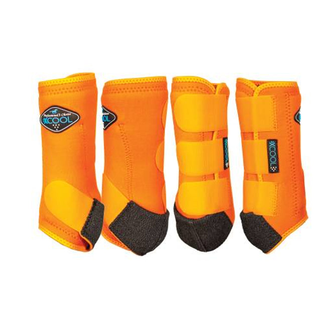 2XCool Sports Medicine Boot 4 Pack Orange