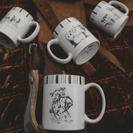 Ranch Life Mug Bronco Black