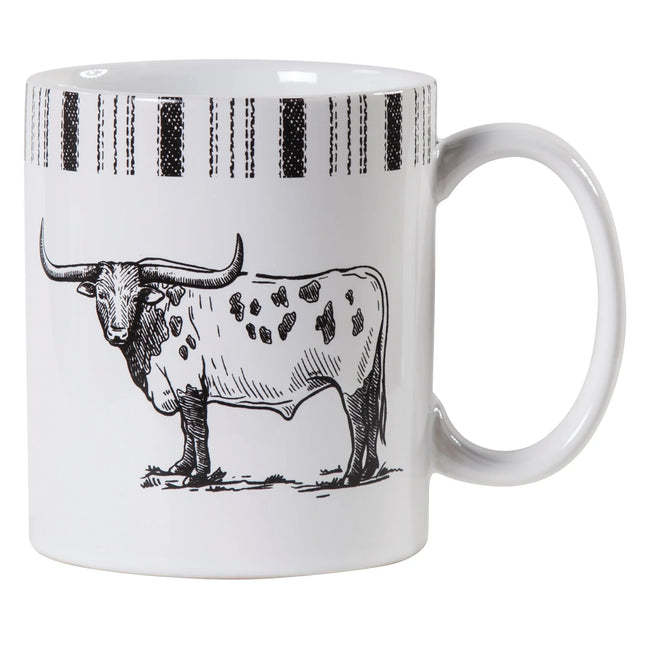 Ranch Life Mug Longhorn Black