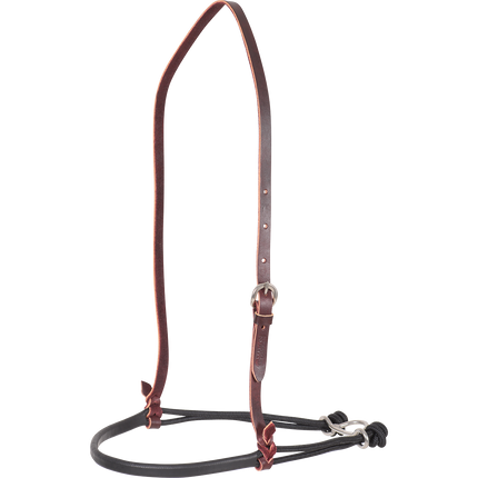 Nylon Double Rope Noseband with Shrink Tube Cover Black