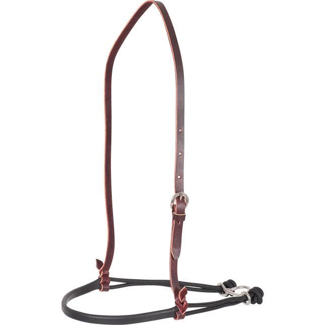 Martin Nylon Double Rope Noseband with Shrink Tube Cover Black