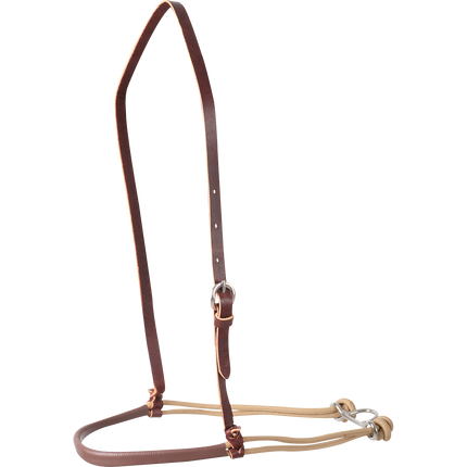 Nylon Double Rope Noseband with Shrink Tube Cover Brown