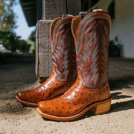 Hyer Boots Mens Culver Brandy Ostrich