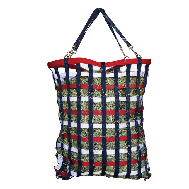 PC Web Slow Feed Hay Bag Red White Blue