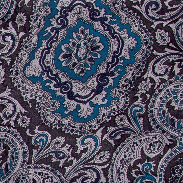 Mini Wild Rag Paisley Blue/Silver