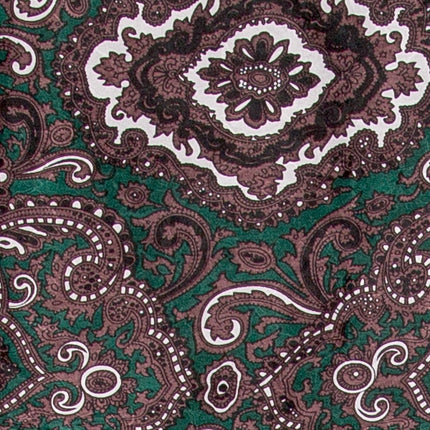 Wild Rags Paisley Green and Chocolate