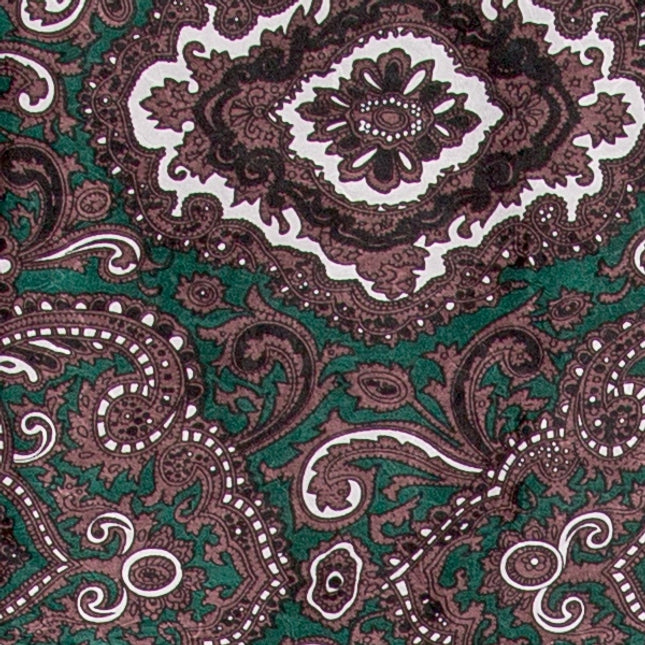 Wild Rags Paisley Green and Chocolate