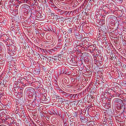 Wild Rags Paisley Raspberry and White