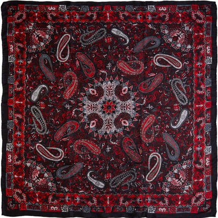 Wild Rags Paisley Red and Silver