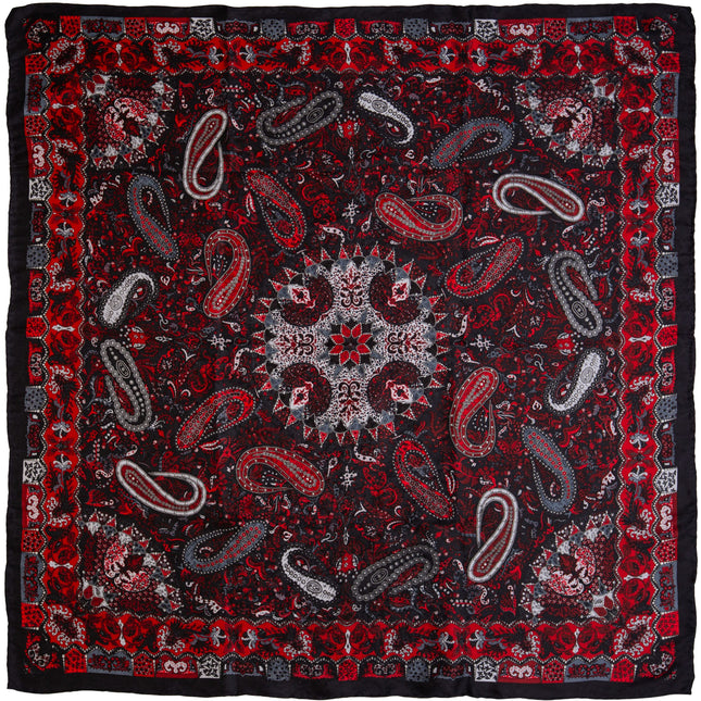 Wild Rags Paisley Red and Silver