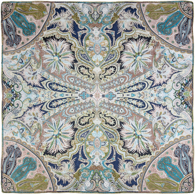 Wild Rags Paisley Sage and White