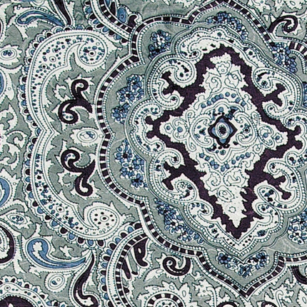 Wild Rags Paisley Silver and Black