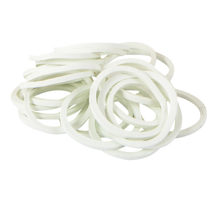 Rubber Braiding Bands White