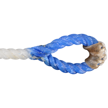 Rattler Racer Piggin String White 1/4" Blue Eye