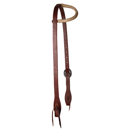 PC Headstall 3/4" Single Ear Rawhide