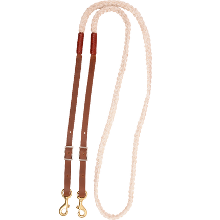 Martin Hand Braided 3 Strand Roping Rein Buckle Snap Ends