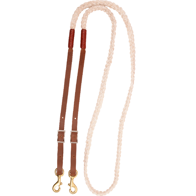Martin Hand Braided 3 Strand Roping Rein Buckle Snap Ends