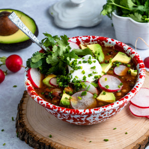 Splatter Cereal Bowl Red
