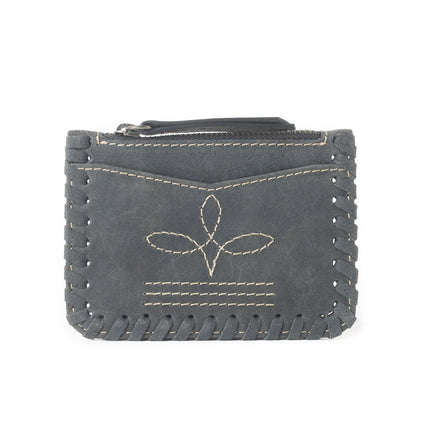 Myra Outlander Edge Western Embroided Credit Card Holder Ash Grey