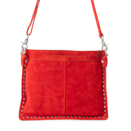 Myra Texas Rose Western Embroidered Leather Bag Scarlet Red