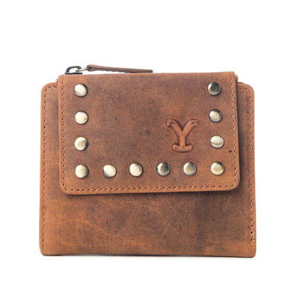 Myra Yellowstone Westmere Studded Credit Card Holder Amber
