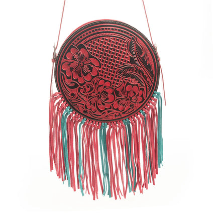 Myra Rosa Crimson Round Bag