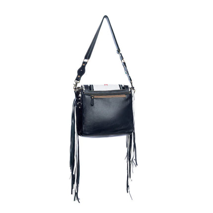 Myra Zunia Leather & Hairon Bag in Coal