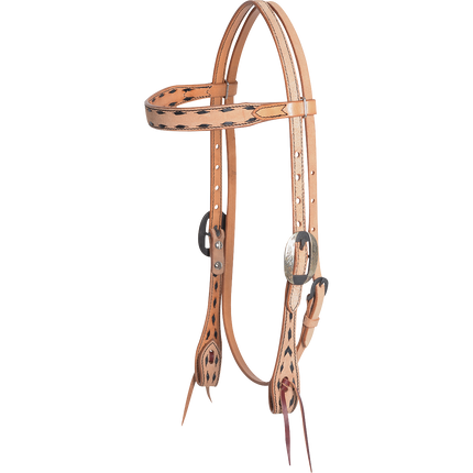 Cashel Browband Headstall with Buck Stitching