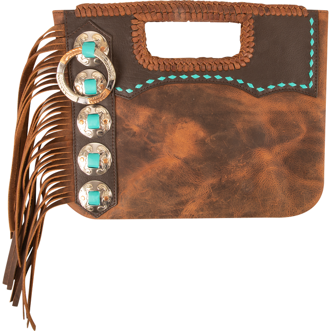 Handbag Mini Purse with Braided Handle Turquoise