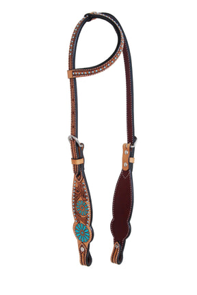 Rafter T Zuni Turquoise Headstall Single Ear