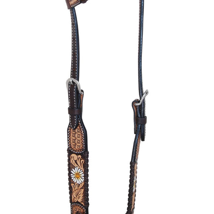 Rafter T Headstall Single Ear Daisy Collection