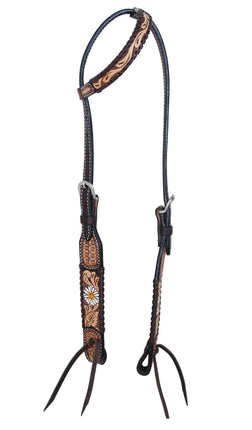 Rafter T Headstall Single Ear Daisy Collection