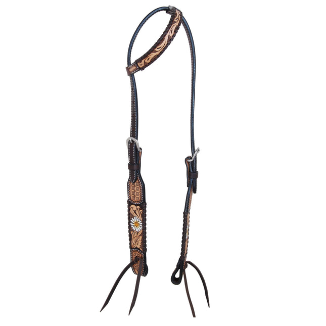 Rafter T Headstall Single Ear Daisy Collection