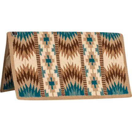 Show Blanket 34x38 Sand/Turquoise