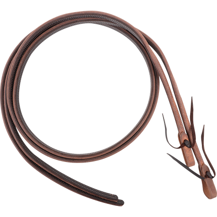 Martin Split Reins 5/8-inch Thick Tied Ends with Double Stitched Heavy Harness and Latigo