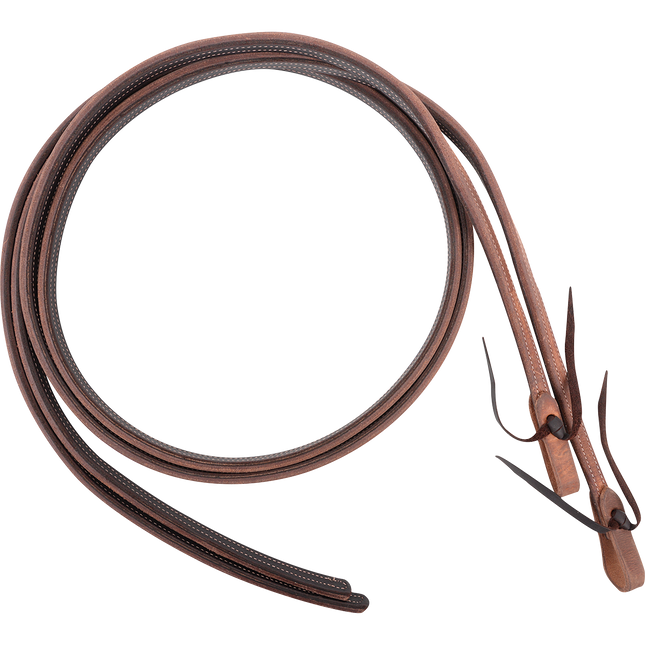 Martin Split Reins 5/8-inch Thick Tied Ends with Double Stitched Heavy Harness and Latigo