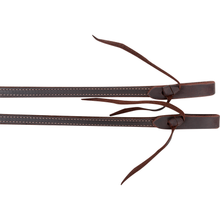 Split Reins 5/8-inch Thick Tied Ends with Double Stitched Light Latigo