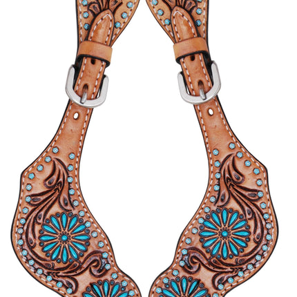 Rafter T Spur Strap Turquoise Zuni