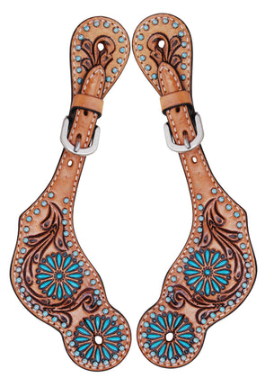 Rafter T Spur Strap Turquoise Zuni