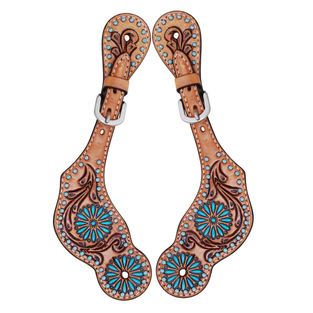 Rafter T Spur Strap Turquoise Zuni
