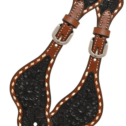 Rafter T Spur Straps w/ Black Wash