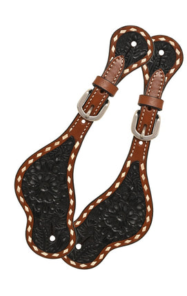 Rafter T Spur Straps w/ Black Wash
