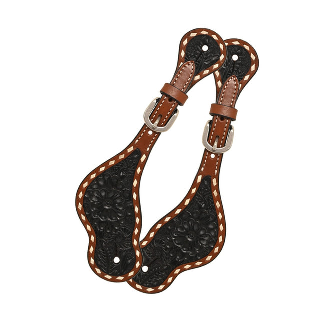 Rafter T Spur Straps w/ Black Wash