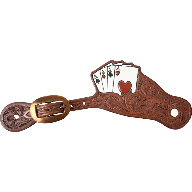 Martin Tombstone Spur Straps with Card Suite Tooling