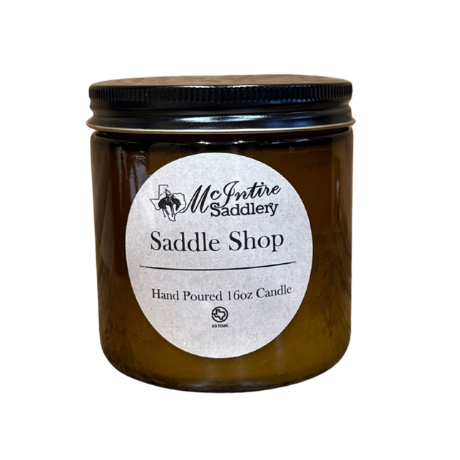 McIntire Saddlery Candle 16oz - Saddle Shop
