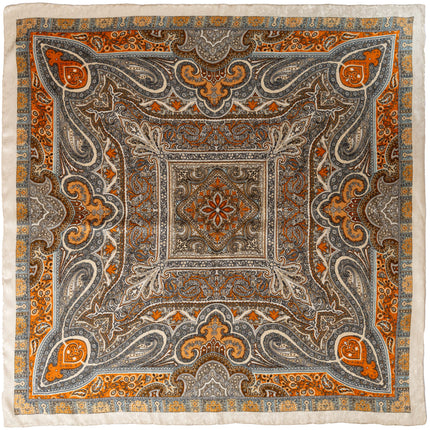 Wild Rags Paisley Orange Ivory