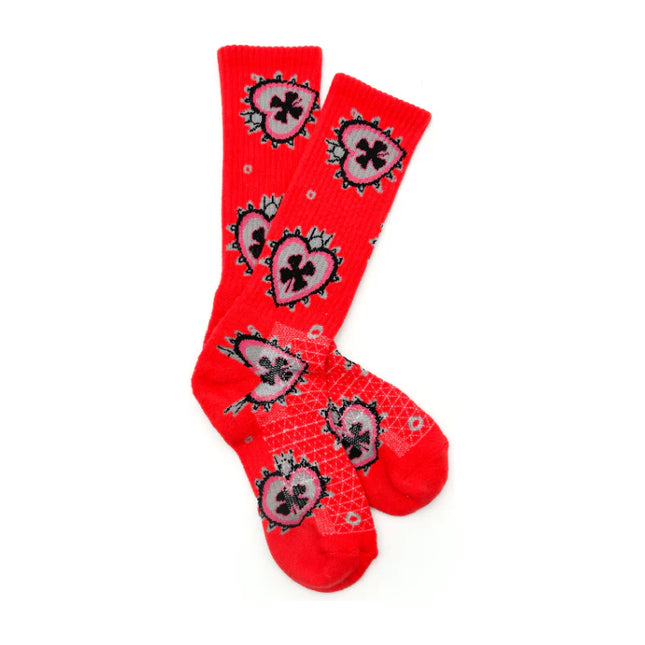 Lucky Chuck Lucky Love Red Performance Boot Socks