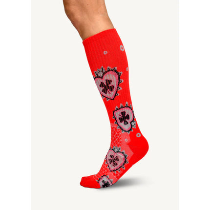 Lucky Chuck Lucky Love Red Performance Boot Socks